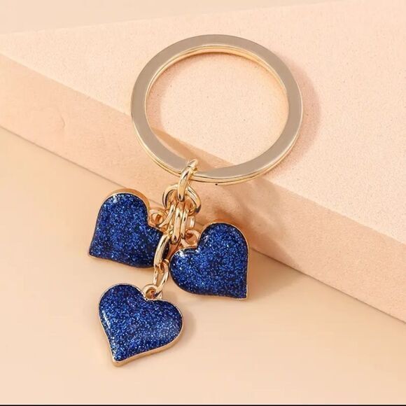 Enamel Alloy‎ Heart Key Rings Chains For Women - Picture 1 of 4